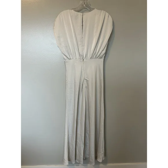 Petal and Pup Amarlee Maxi Dress Satin Size Small NWOT White - Picture 5 of 13
